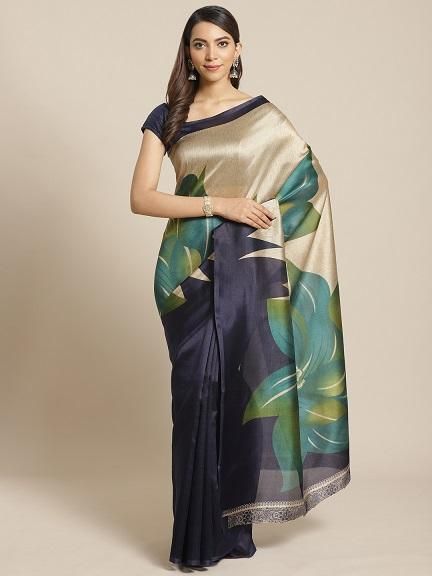 Beautiful Printed Mysore Silk Saree - PURE