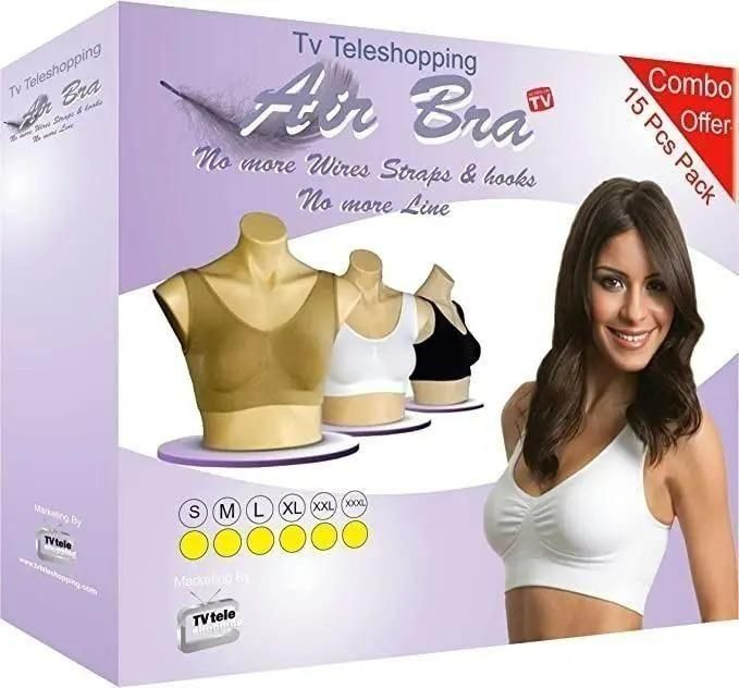 Women's Cotton Solid Non Padded Air Bra Pack of 3 - PURE