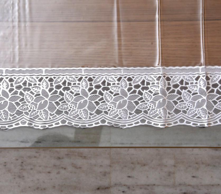 Transparent PVC Dining Table Cover (Silver Boarder) - PURE