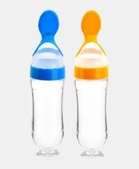 Silicone Feeding bottle with Spoon - PURE