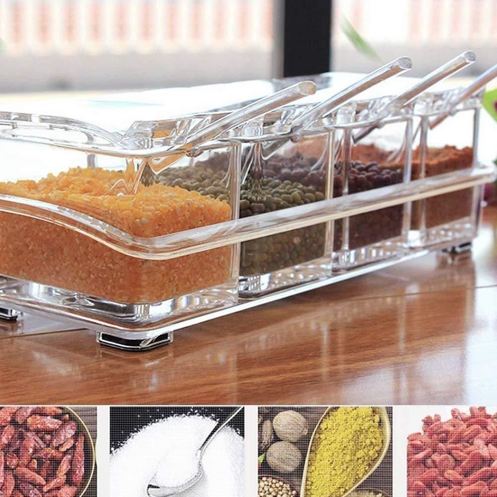 4 Piece Spice, Masala Storage Organizer Rack Holder - PURE