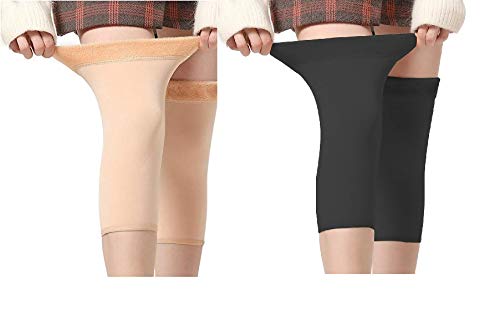 Woolen Leg Warmer Knee Cap Cover High Socks for men and women - PURE