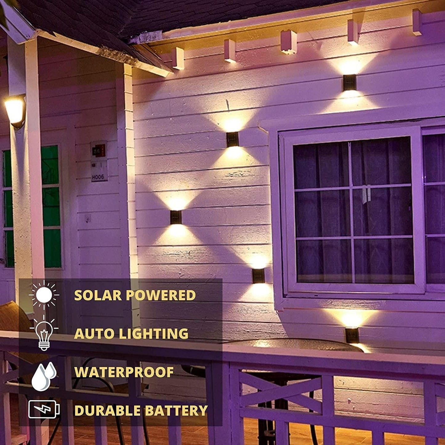 Solar Wall Lights Small Fence Lights - PURE