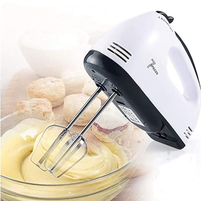 Hand Mixer and Hand Blender Variable 7, 260 Watt Stainless Steel (White) - PURE