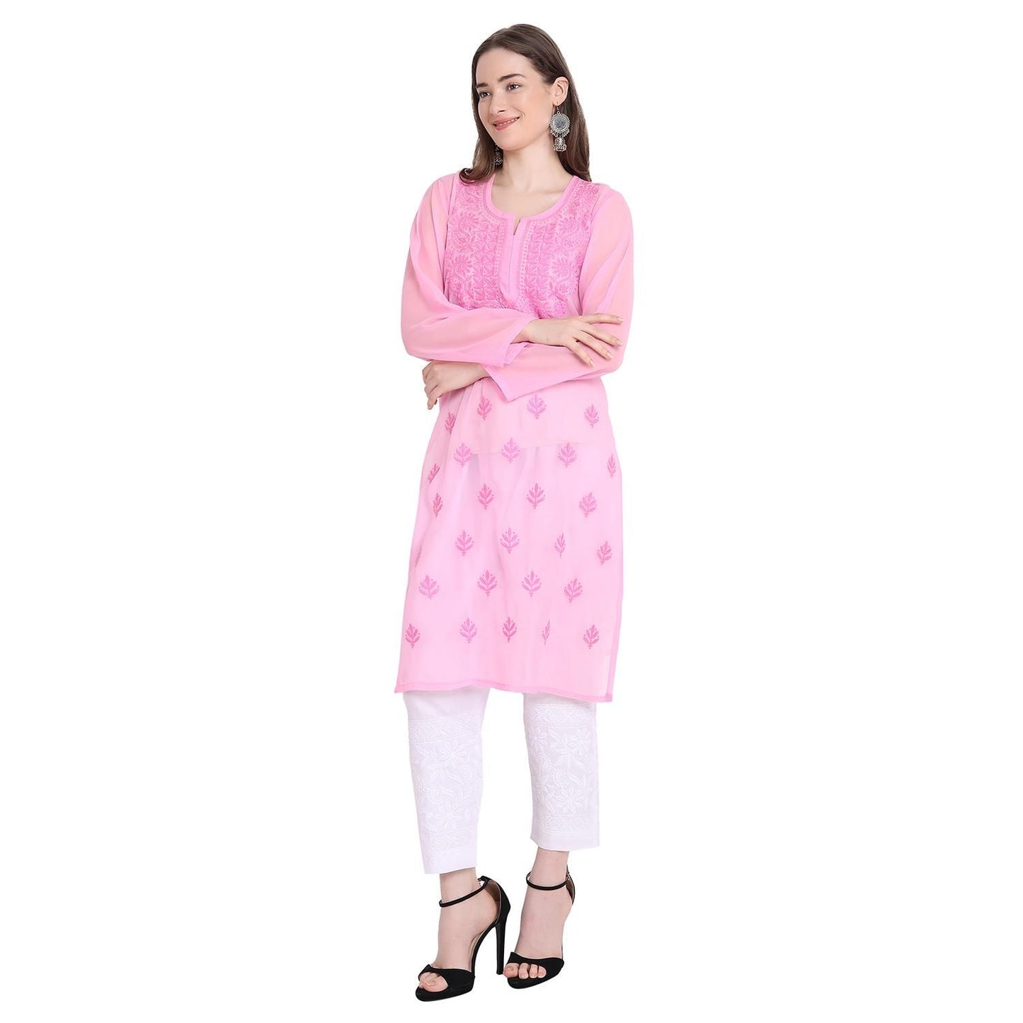 Lucknowi Chikankari Kurta with Inner - PURE