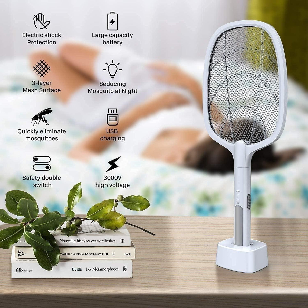 Anti Insect Bat Mosquito Killer Racket Insect Bat