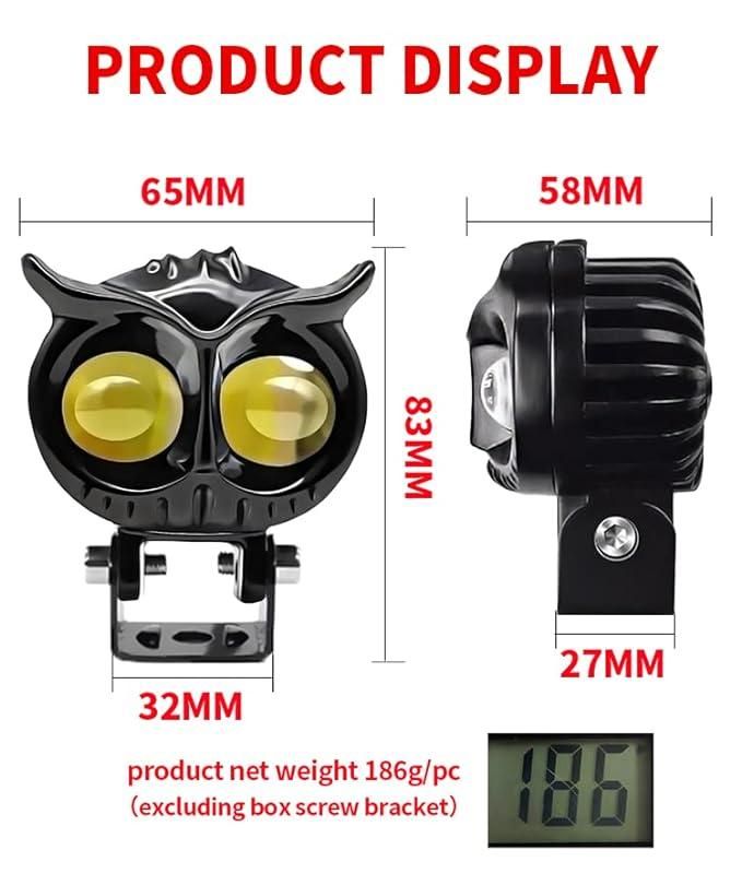 Owl Shape design motorcycle LED Fog light - PURE