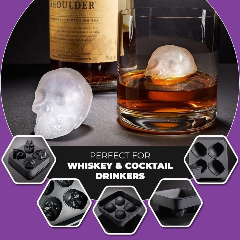 Large 3D Skull Ice Cube Mold - PURE