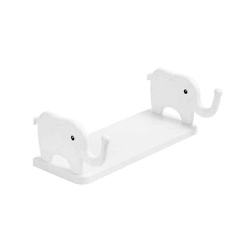 Elephant Shape Self Floating Wall Shelf (Pack of 2) - PURE