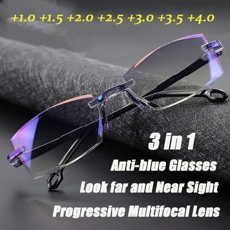 Product Name: Power Anti-blue Progressive Far And Near Dual-Use Reading +2.5 Glasses - PURE