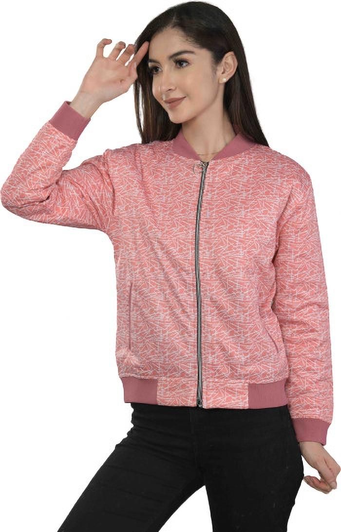 Women Solid Bomber Jacket - PURE