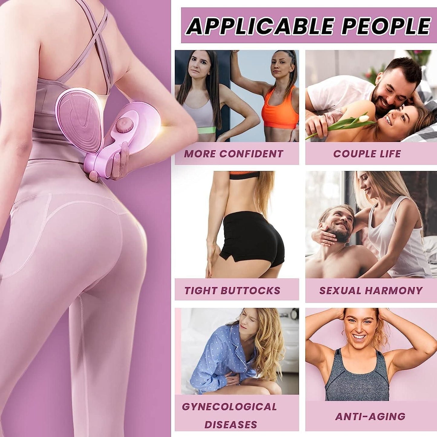 Toriox Thigh Master, Kegel Exerciser Trainer for Women Postpartum Rehabilitation, Pelvic Hip Trainer, Thigh Trimmer Workout, Arm Toner Leg Butt Exerciser... - PURE