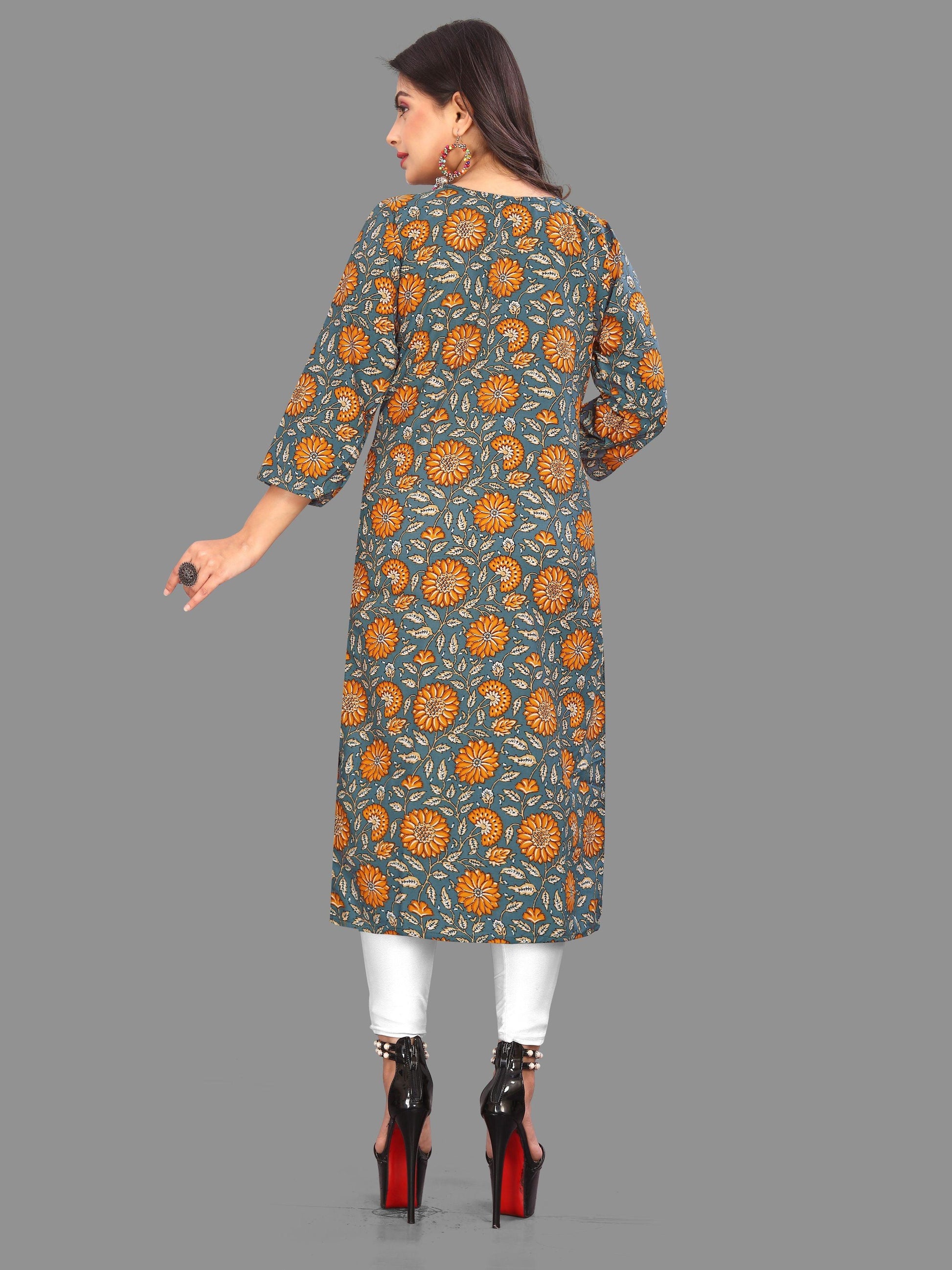 Women's Printed Crepe Kurtis - PURE