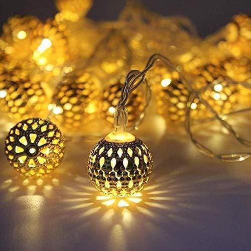 16 Metal Balls Decorative String Lights - PURE