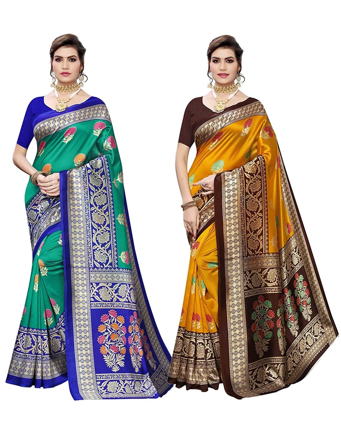 Gorgeous Printed Art Silk Sarees (Combo) - PURE