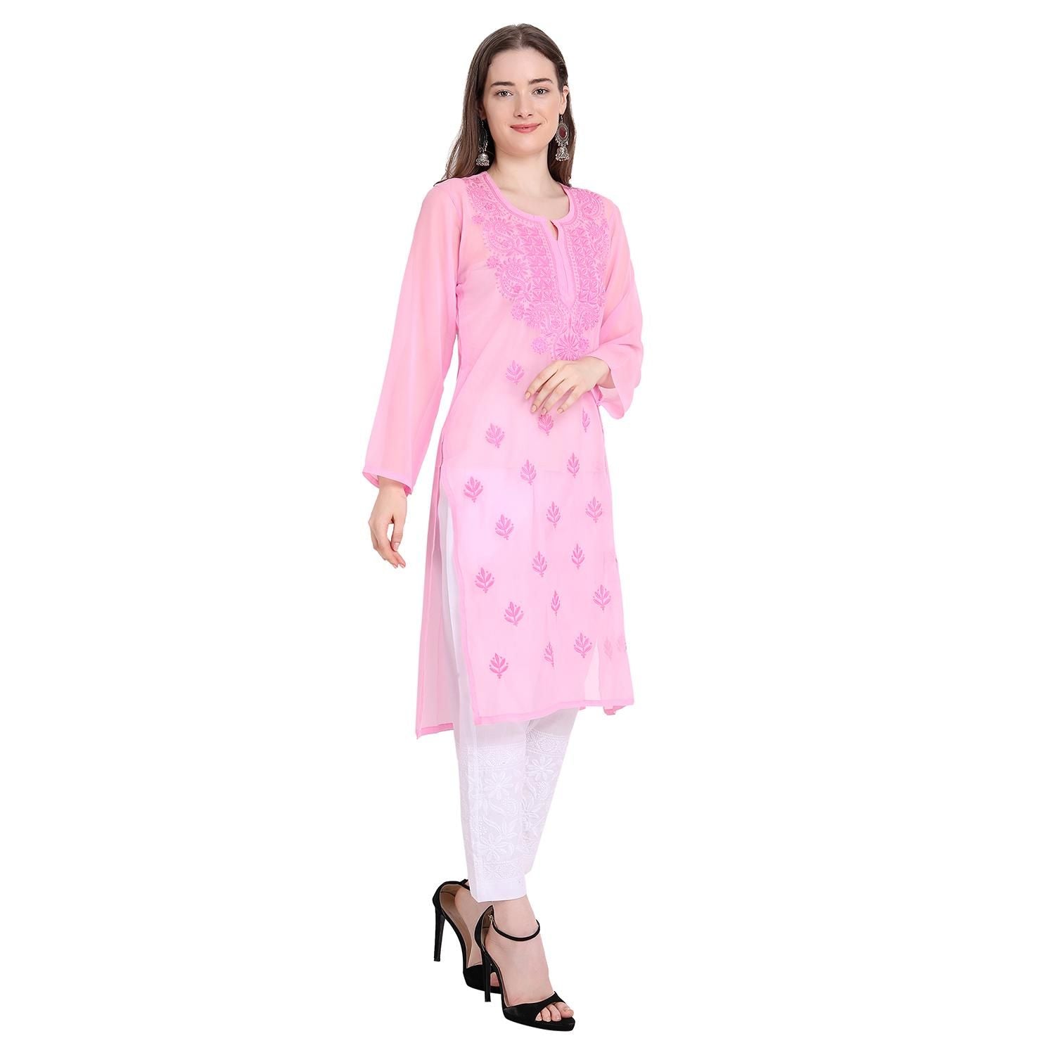 Lucknowi Chikankari Kurta with Inner - PURE