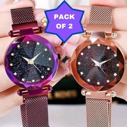 Women's Analog Watches (Pack of 2) - PURE