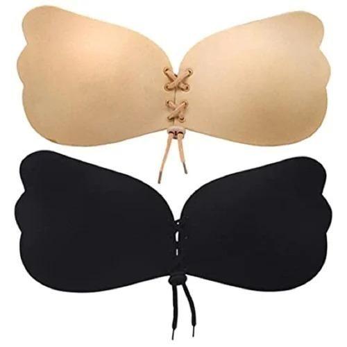 Silicone Push Up Lingerie Invisible Magic Solid Bra - PURE