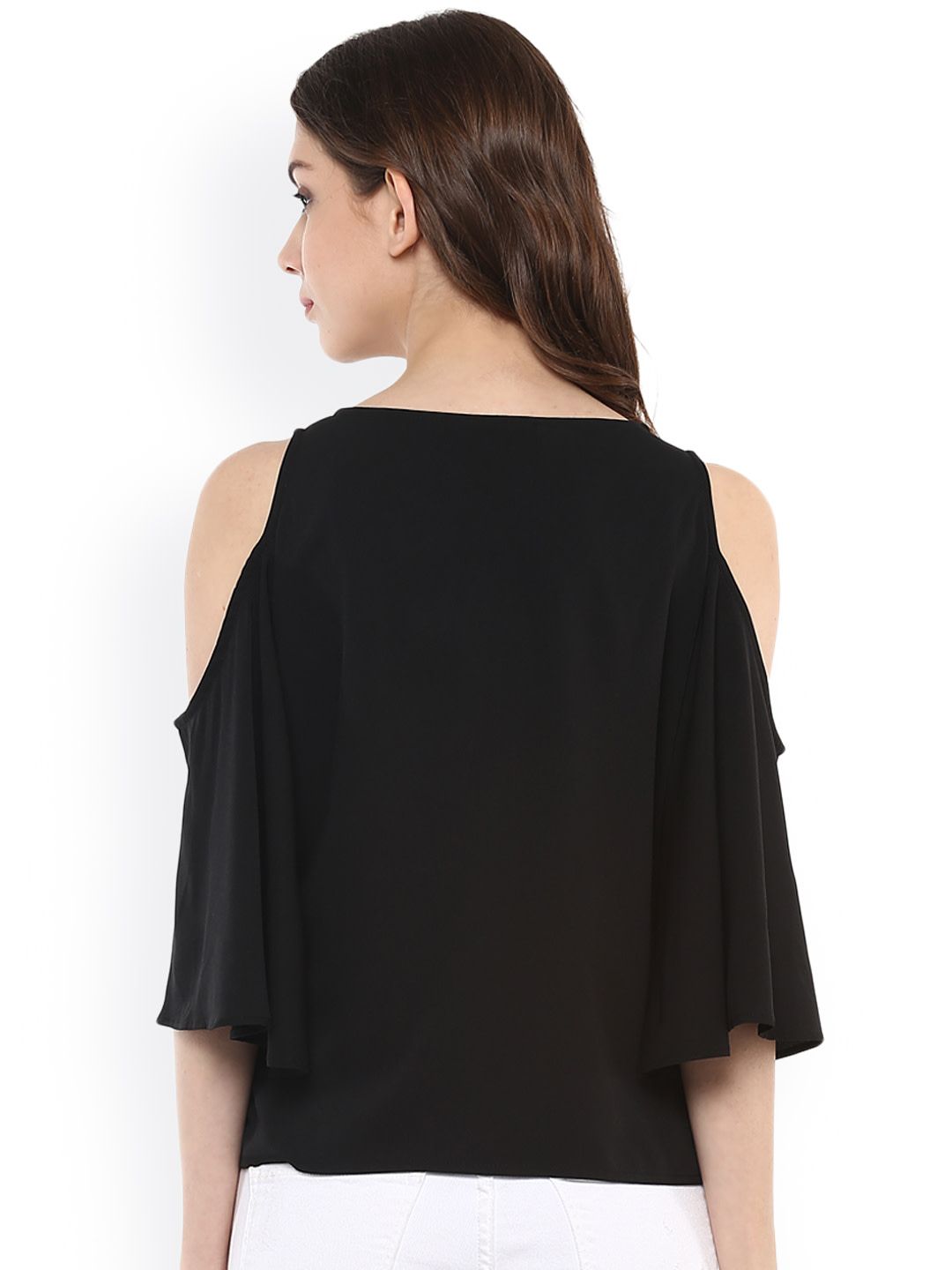 Trendy Solid Casual Crepe Tops - PURE