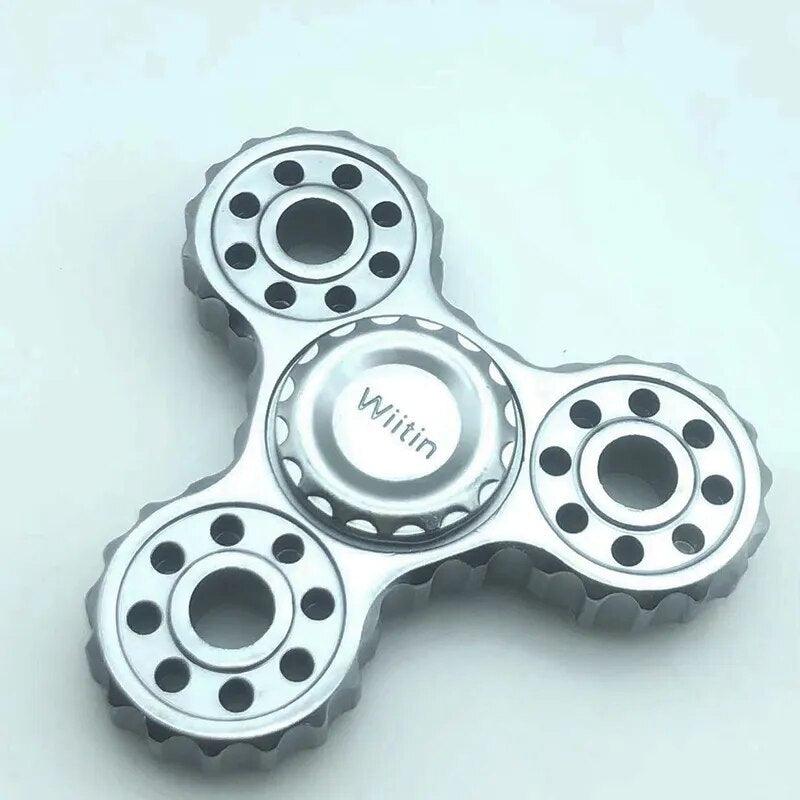 New Three Gears Metal Fidget Spinner R188 Mute Smooth Bearing Hand Spinner Stress Relief Fidget Toys For Children Adult Gifts - PURE