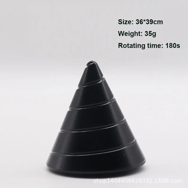 Metal Desktop Stress Relief Cone Gyroscope Office Desk Fidget Toys Optical Illusion Flowing Finger Toys Table Fidget Toys - PURE